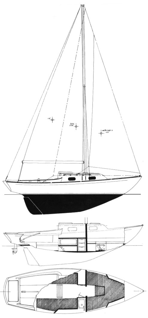ALBERG 22 sailboat - replacement sails available