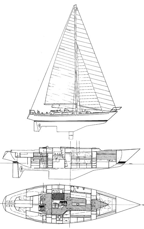ALDEN 44 sailboat - replacement sails available