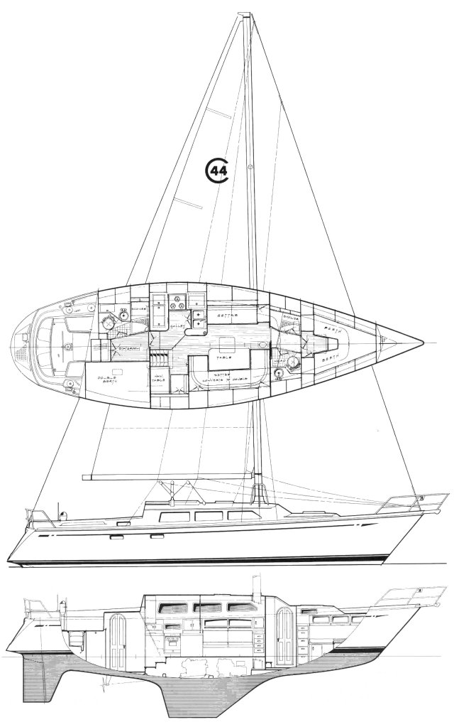 CAL 44 sailboat - replacement sails available