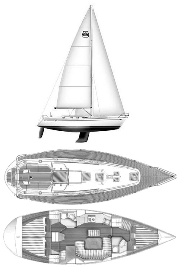 DUFOUR 41 CLASSIC sailboat - replacement sails available