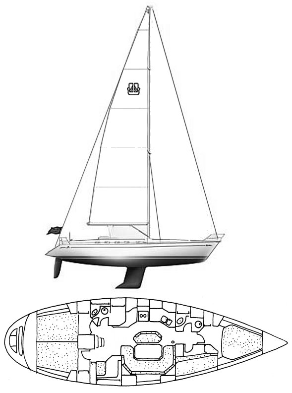 DUFOUR 45 CLASSIC sailboat - replacement sails available