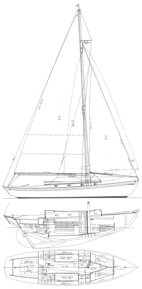 NEW BEDFORD 35 sailboat - replacement sails available