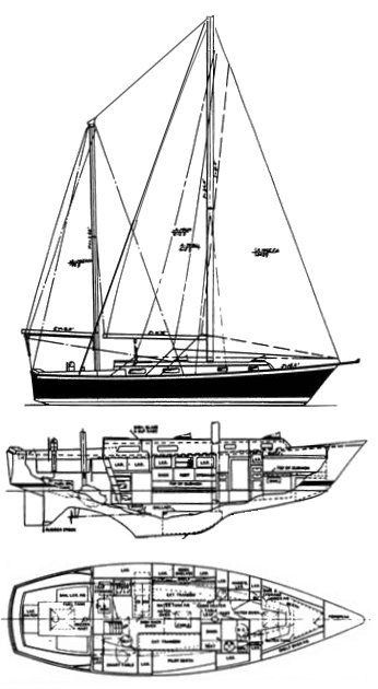 PEARSON 365 KETCH sailboat - replacement sails available